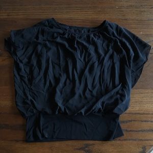 Black sheer chiffon top